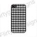 Apple iPhone 4 4s iPhone hard Case cover Houndstooth Black