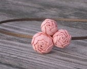 Peach Rosette  Headband  for Women . Gifts for Her . Valentine's Day . by ponyupdesigns
