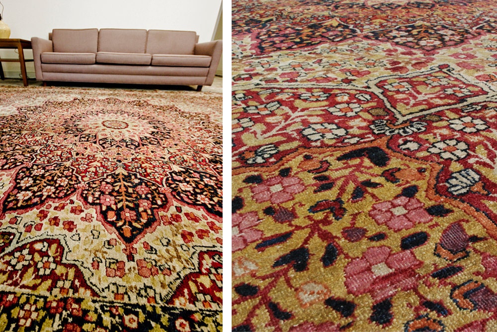 Sunny Kerman Persian Antique Rug