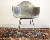 Rare 1st Production LAX Rope Edge Elephant Hide Grey Zenith Chair
