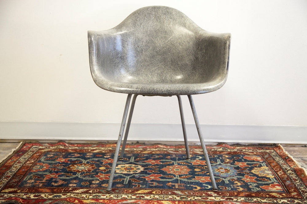 Rare 1st Production LAX Rope Edge Elephant Hide Grey Zenith Chair