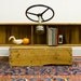 Circa 1940 Boat Wheel and Helm Wooden Shelf or Wall Hanging