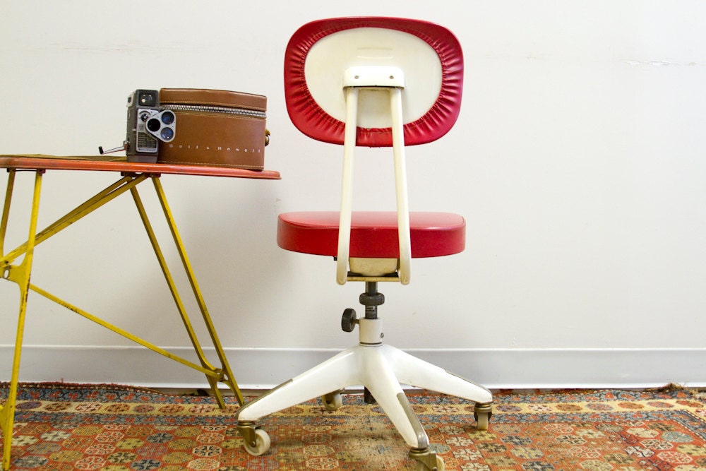 Okamura Retro Industrial Swivel Desk Chair