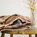 Playful Tattered Vintage Turkish Rug