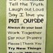 Family Rules Typography Hand Painted Sign
