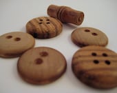 Wood Buttons Mixed Lot of 6