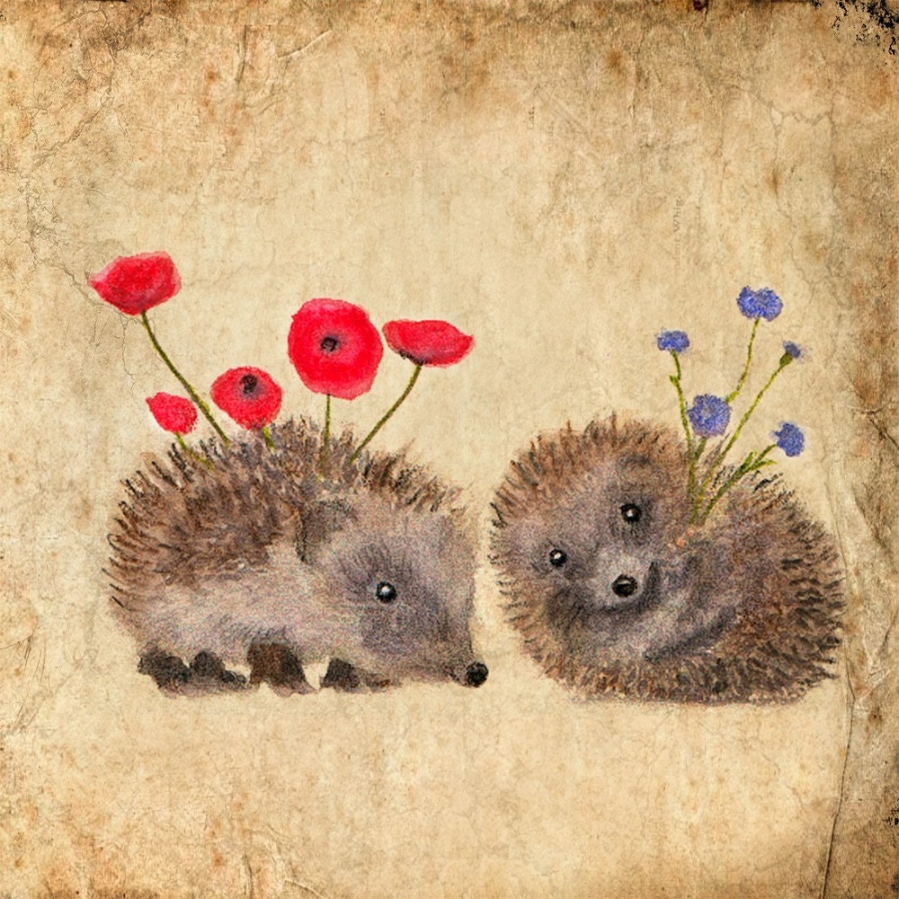Art card Hedgehog s story VALENTINE ' s DAY