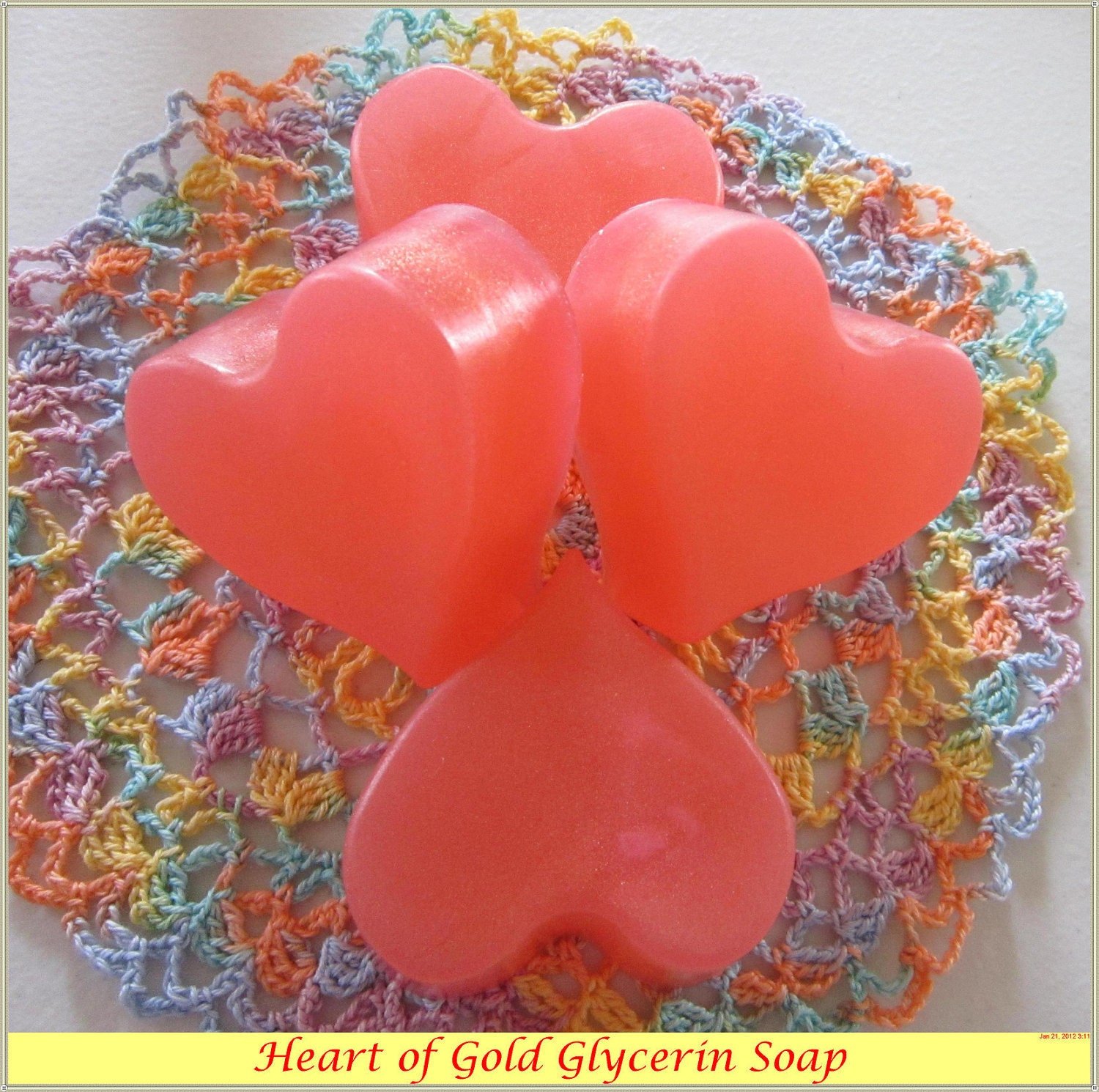 ON SALE Heart of Gold Glycerin Soap - LeeAnnsHeavenScents