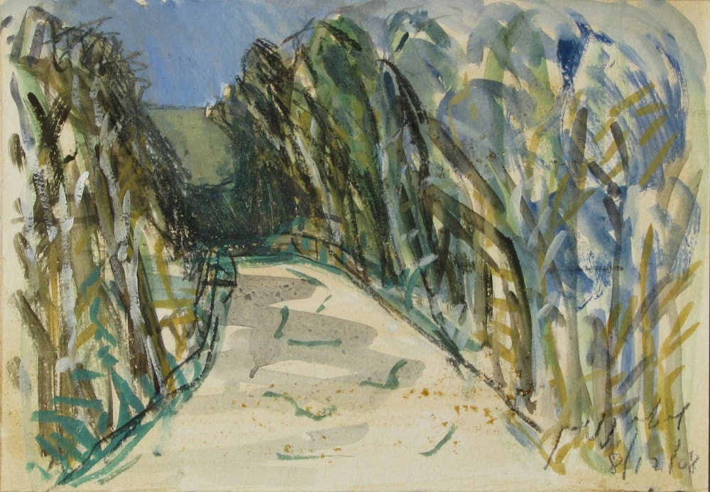 Road to nowhere - original Galilee landscape painting. Shirley Kanyon
