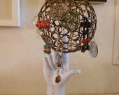 Jewelry Hand Stand,  Holds earrings and bracelets, Sculptural object
