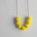 Perforated yellow necklace - gift for her under 25, 20, 15