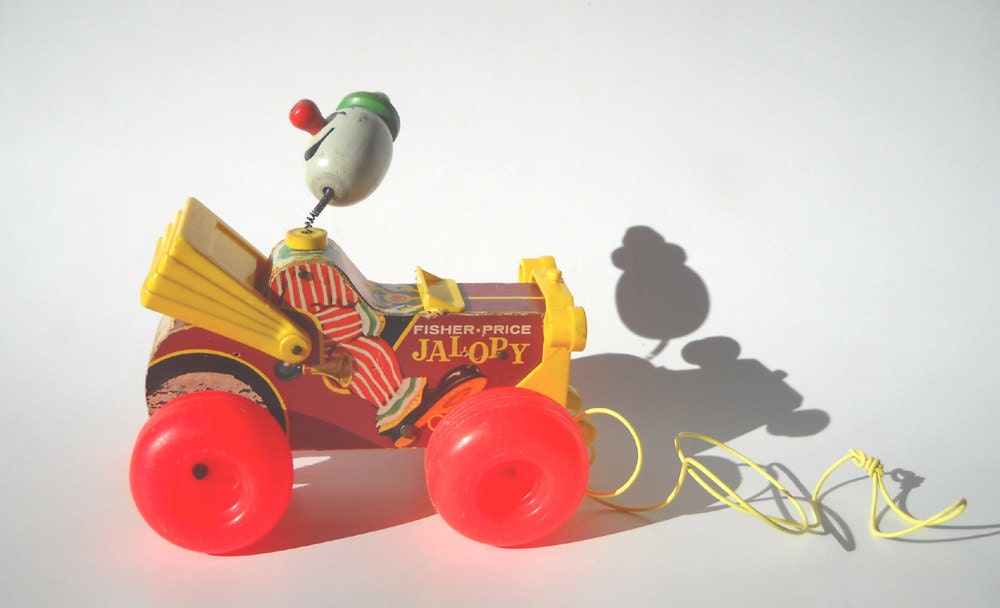 Vintage Fisher Price Jalopy 724 1960s Toy