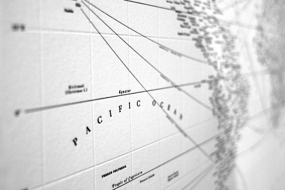 Typographic World Map