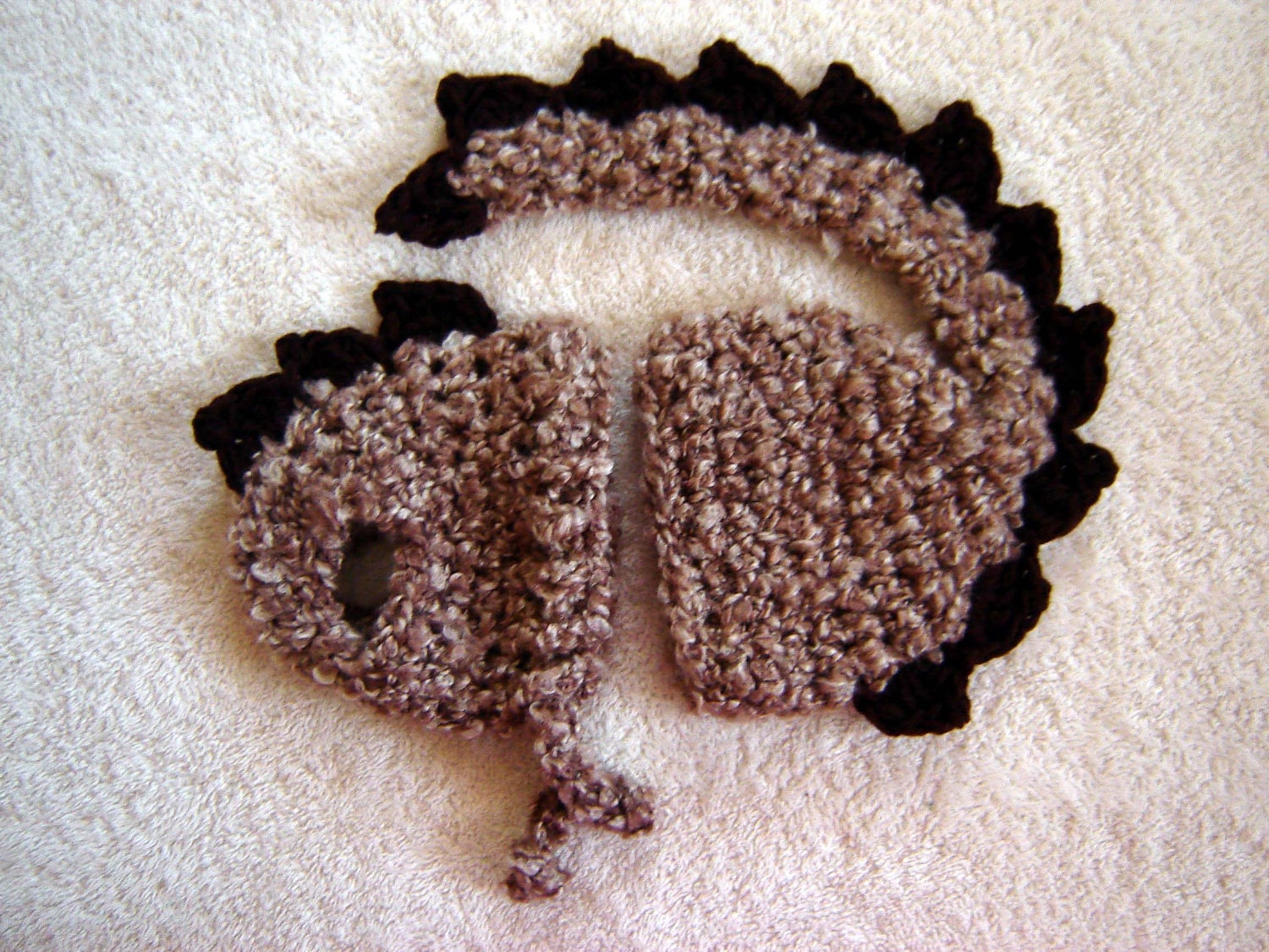 Baby Set Crochet Dinosaur Hat and Diaper cover Photography Prop