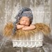 2 Swirl Tail Hast Baby Newborn Crochet Photography Prop Ready Item