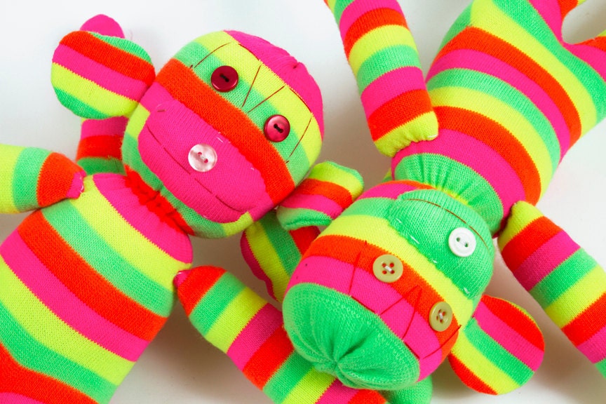 Monkey Sock Creature Soft  Plush Toy