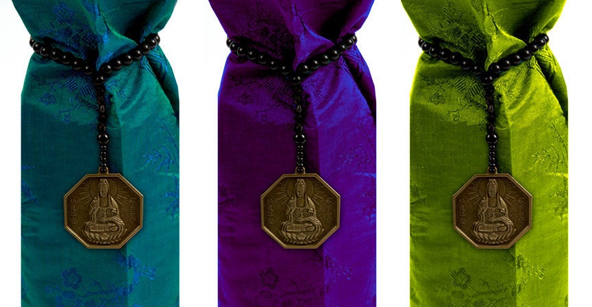Vietnamese Silk Wine Bottle Cover (one)
