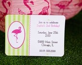 Printable Pink and Green FLAMINGO Party Set with Invitations, Tags, toppers DIY Il_170x135