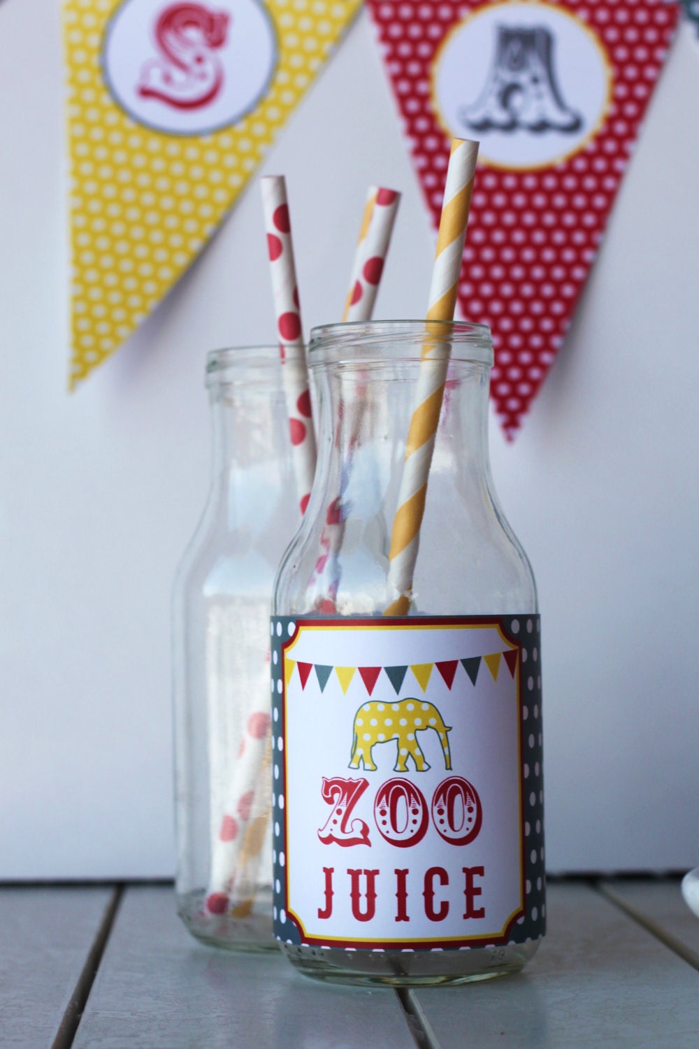 DIY Retro Zoo Printable Bottle Wraps- water, milk, soda, juice Il_170x135