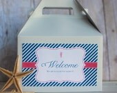 12 White Gable Boxes 8 x 4 7/8 x 5 1/4 with custom labels Il_170x135