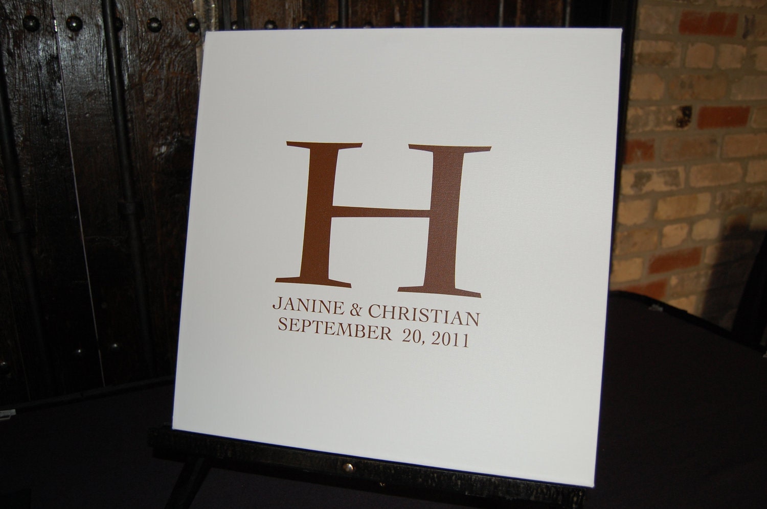 Wedding Guest Book Alternative Stretched Canvas Wedding Guest Signature Wall Hanging 18x18