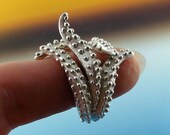 Sterling Silver Starfish Ring - Up Side Down Adjustable Ring - Sterling Silver Ocean Ring