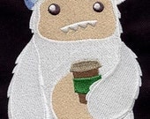 Latte Yeti embroidered apron