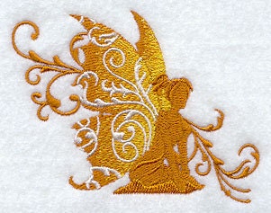Amber Fairy embroidered Burp Cloth
