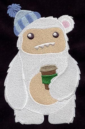 Latte Yeti embroidered apron