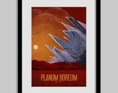 Travel Poster - Planum Boreum - Mars - 13X19