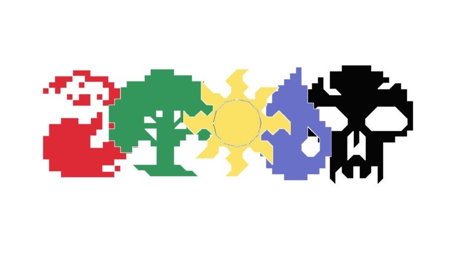 MtG Mana Cross Stitch Pattern