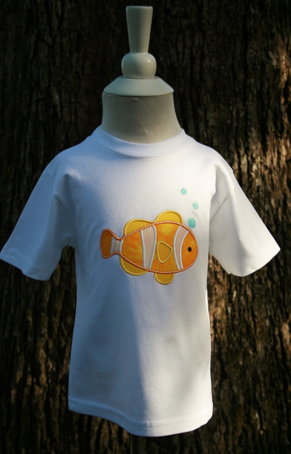 Cute Little Boy's or Girl's Applique Fish shirt. Size 3T.