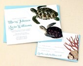 Sea Turtle Wedding Invitations - Perfect for your destination beach wedding