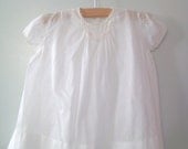 1930's Handmade Embroidered White Lace Christening Gown and Petticoat
