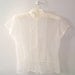 1950's White Sheer Embroidered Chiffon Blouse