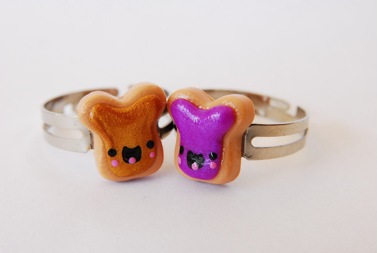 Friendship Rings on Peanutbutter And Jelly Friendship Rings By Allisadornments On Etsy