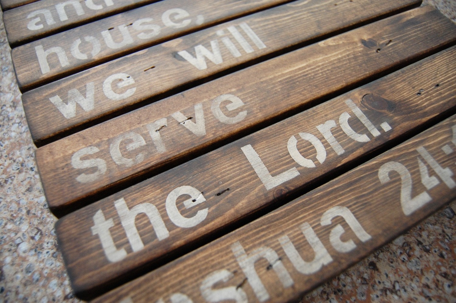 Joshua 24:15 Wood Slat Sign