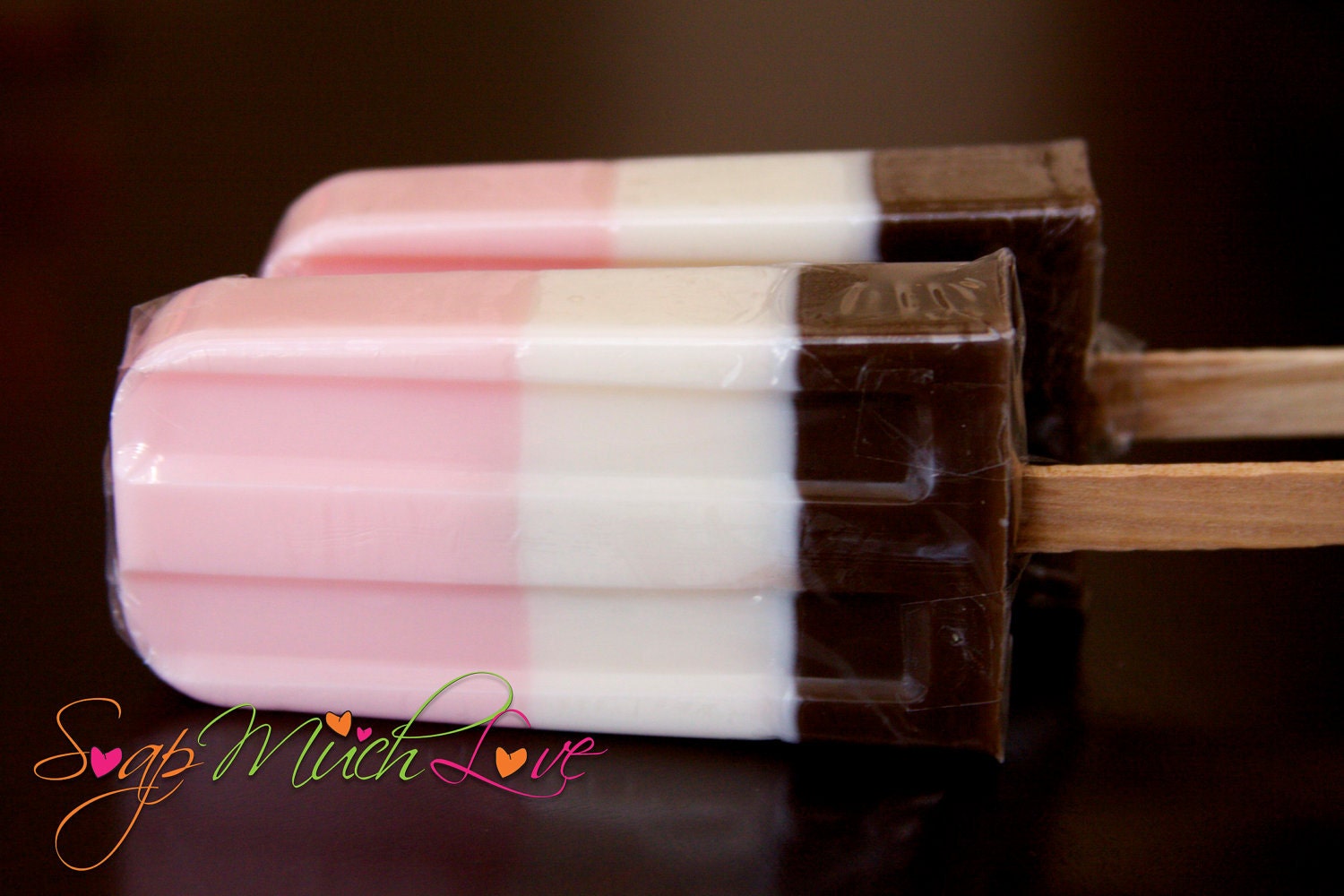 Popsicle soap- Neapolitan Popsicle Goat Milk Soap- Goat Milk Soap