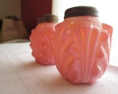 Pink Consolidated Milk Glass S&P Shakers