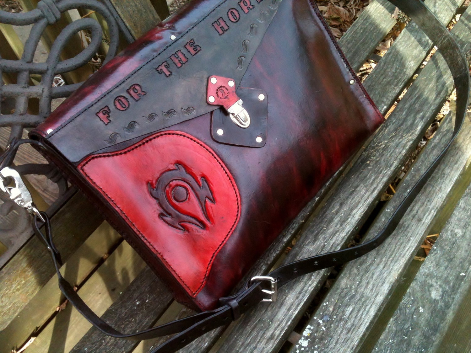 World of Warcraft Horde inspired Laptop bag-Made to Order