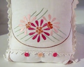Handmade Pillow Upcycled from Vintage Embroidery and Linens  Treasury Item