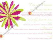 Bridal Shower Invitation:  Chrysanthemum Flower