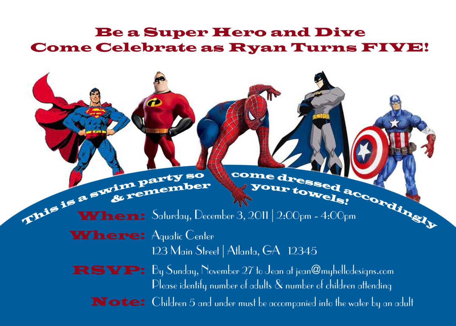 Birthday Invitation: Super Hero