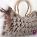 Crocheted brown bag,Gifts for mom-mom, Crocheted purse ,brown bag-fashion for mom-Nr.207