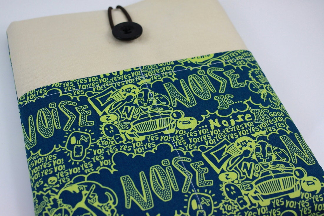 iPad Case, iPad Sleeve, iPad Cover, PADDED, with pockets for iPhone - Graffiti Lawngreen (Green)