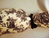 Pillow Cover 6  x 14 Black and Cream Toile by Lilikins Home