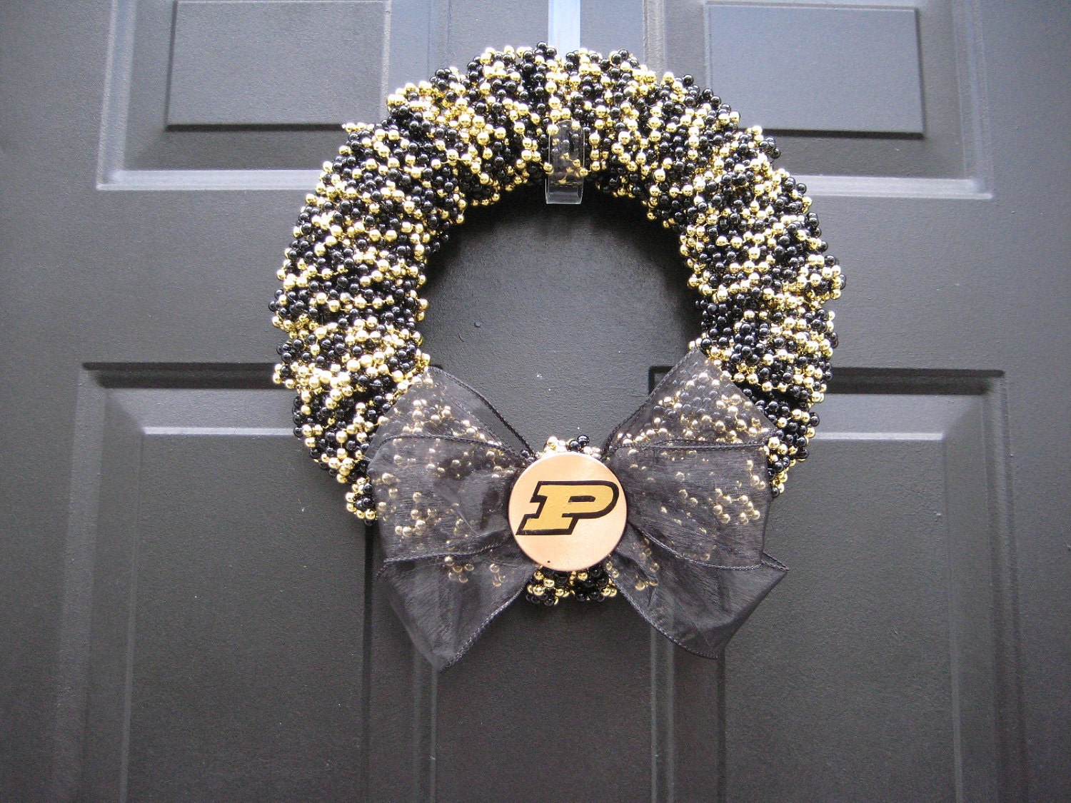 New Orleans Saints,  UCF, Purdue or Vandy  Beaded Wreath Custom Any Team