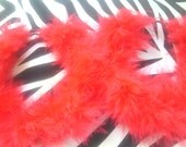 Glam Hoop earrings wrapped in Red Faux Fur- Urbane Collection