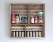 Wooden Crate Style Spice Rack-Knick Knack Display-Wall Hanging
