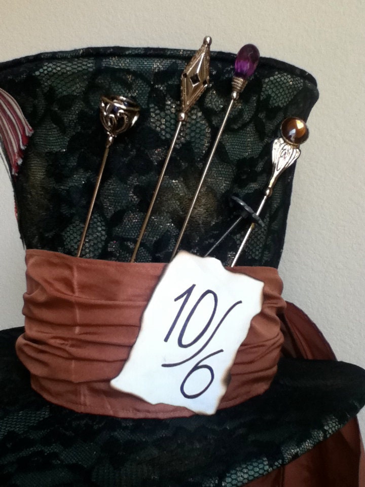 SALE - Perfect Replica - Tim Burton's Mad Hatter Cosplay Top Hat / Wedding / Party / Halloween/ Cosplay